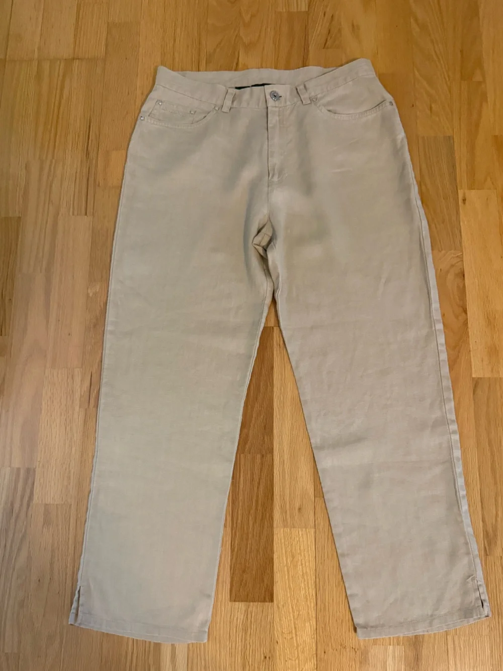 Lauren Ralph Lauren 100% Linen 90’s Vintage Tan Pants Size 10